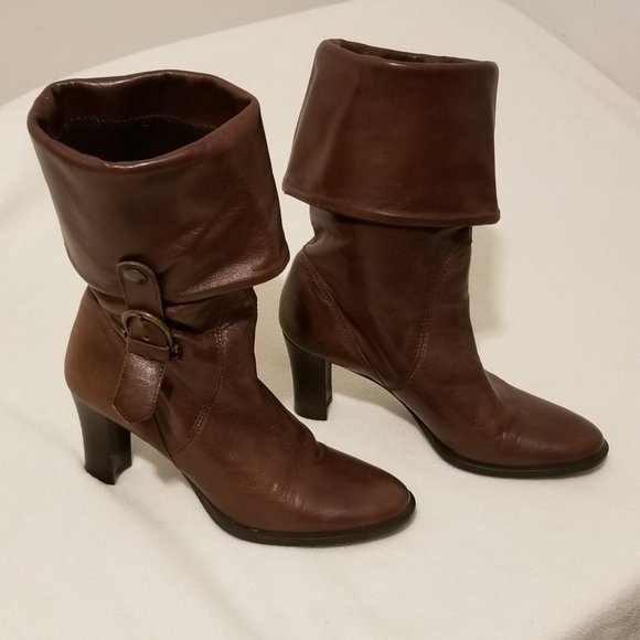 Carisma Leather Pull-On Boots Change Calf to Ankle Brown 7 1/2 Made in Italy - Picture 4 of 12